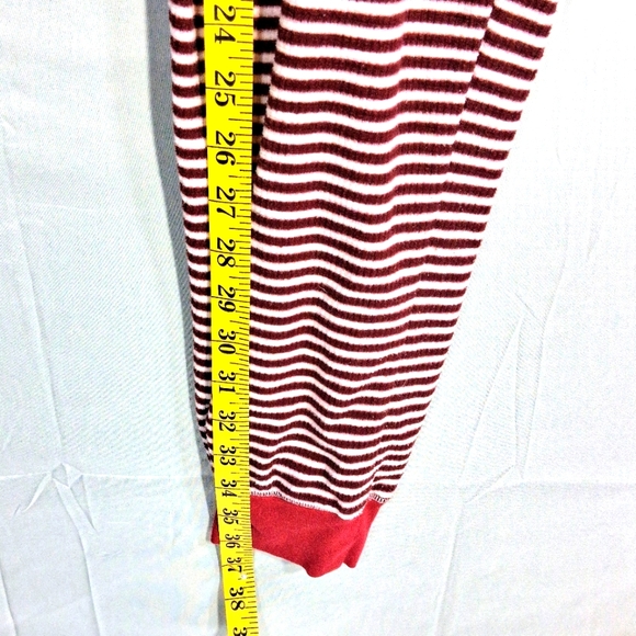Women's Size PS Cozy Jockey Red & White Striped Tie Cuffed Pajama/Sleep Pants - Picture 5 of 9